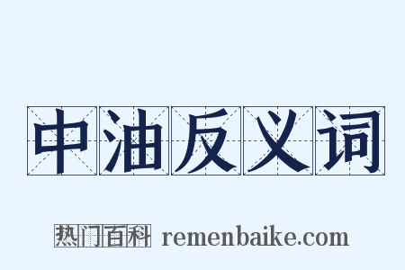 中油反义词是什么意思的图片